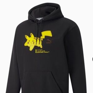 Puma X Pokemon Collab hoodie Pullover Sweatshirt Pikachu size XXL Like New HTF